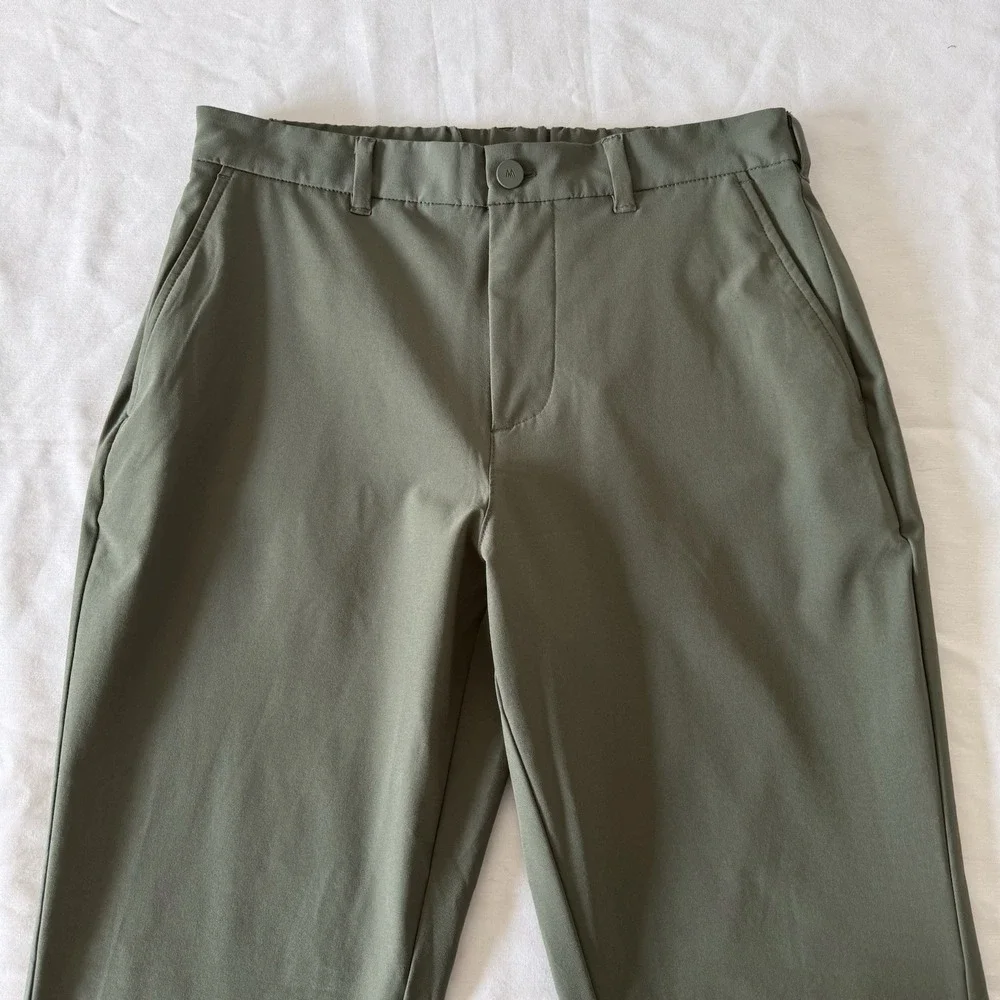Mizzen + Main Helmsman Pants Mens 34x30 Performance Chino Tech Golf Office Green